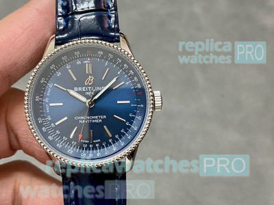 BLS factory Replica Breitling Women's Navitimer 35mm Blue Dial Watch